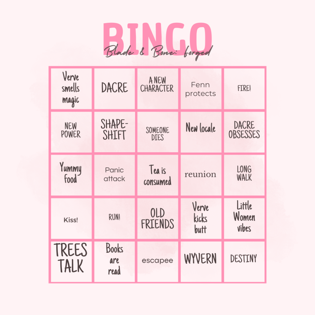 Bingo card for Blade & Bone: Forged